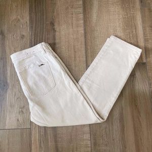 Lauren Ralph Lauren Jeans Womens 10 Ivory Modern Straight Cropped